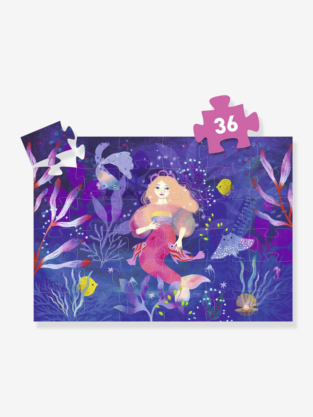 Puzzle 36 pièces ella la sirène violet