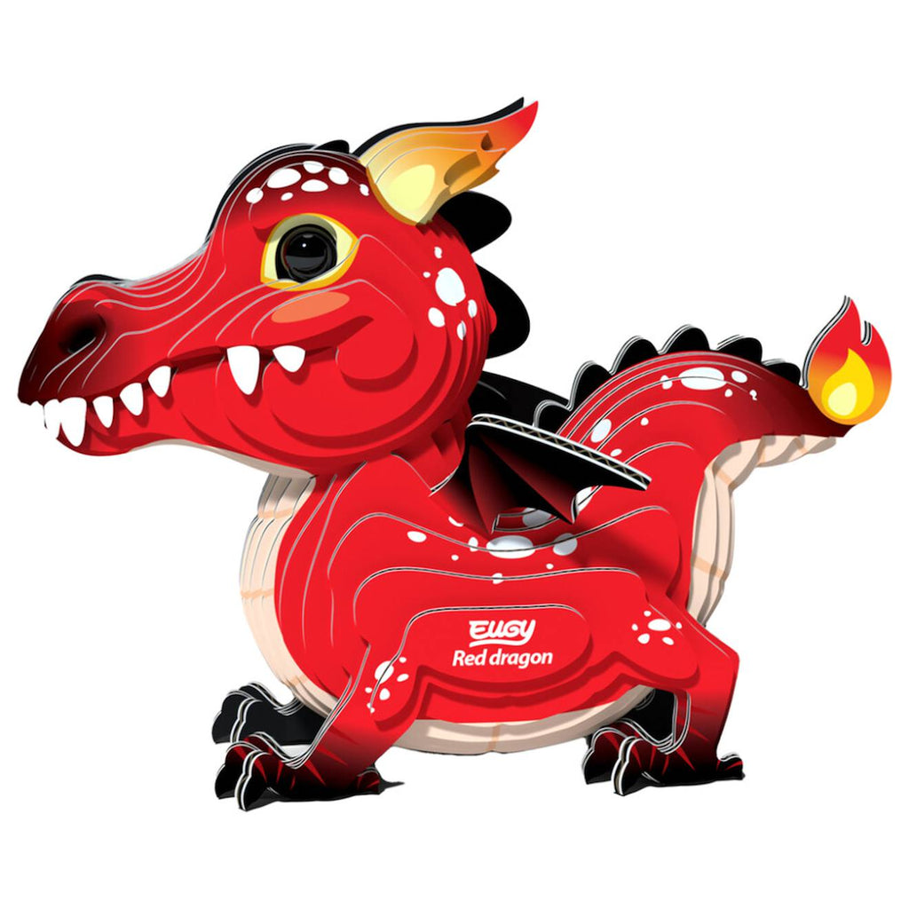 Puzzle 3D - dragon red