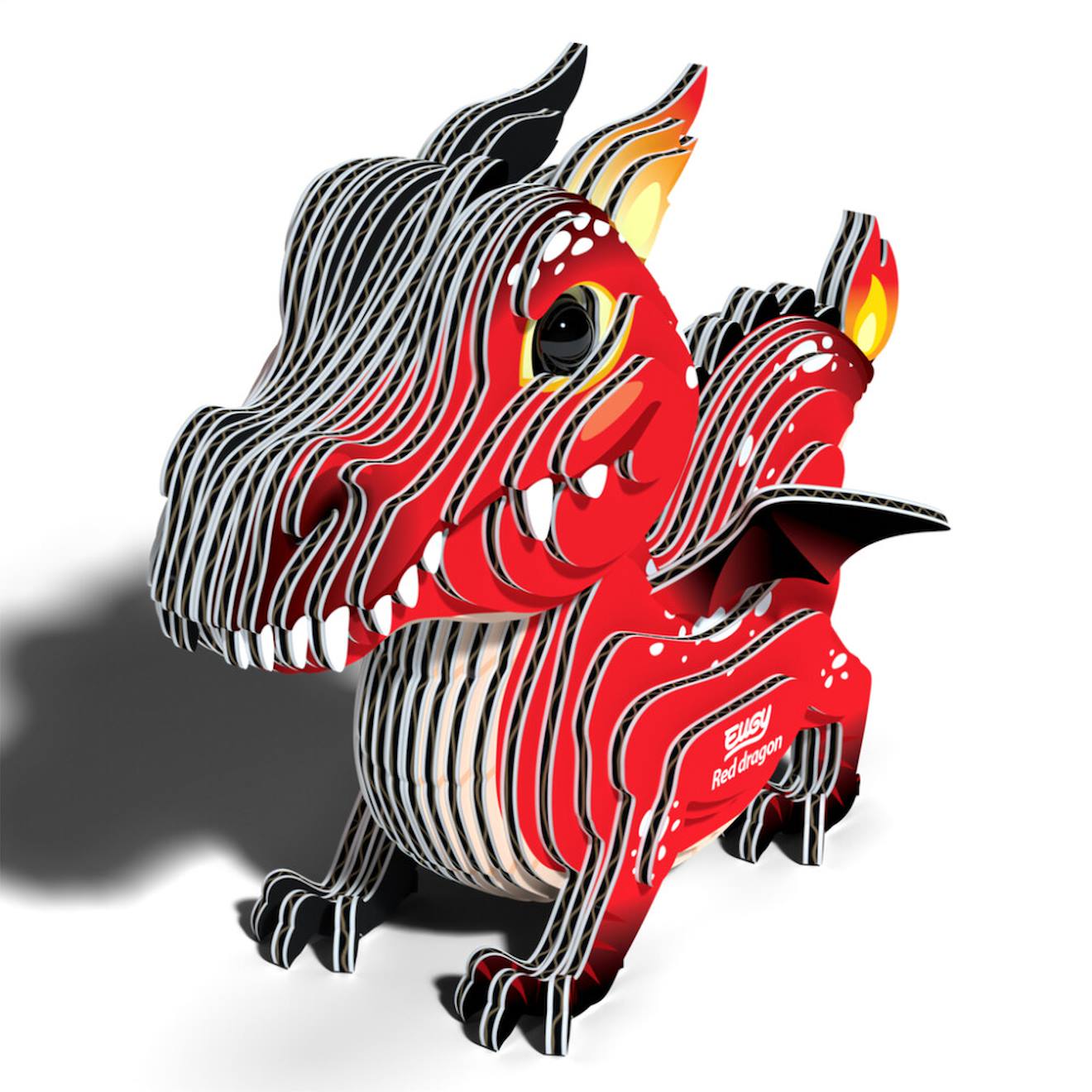 Puzzle 3D - dragon red