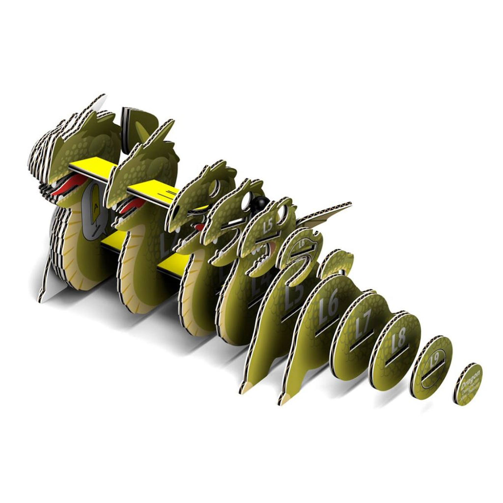 Puzzle 3D - dragon green