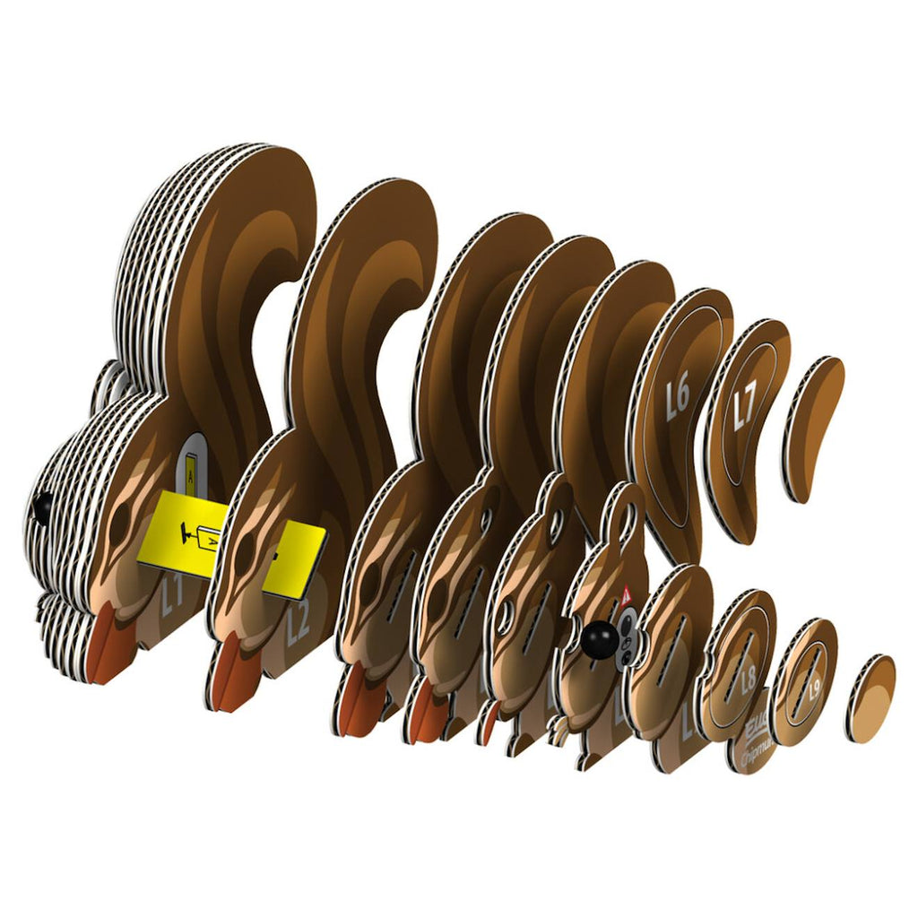 Puzzle 3D - ecureuil brown