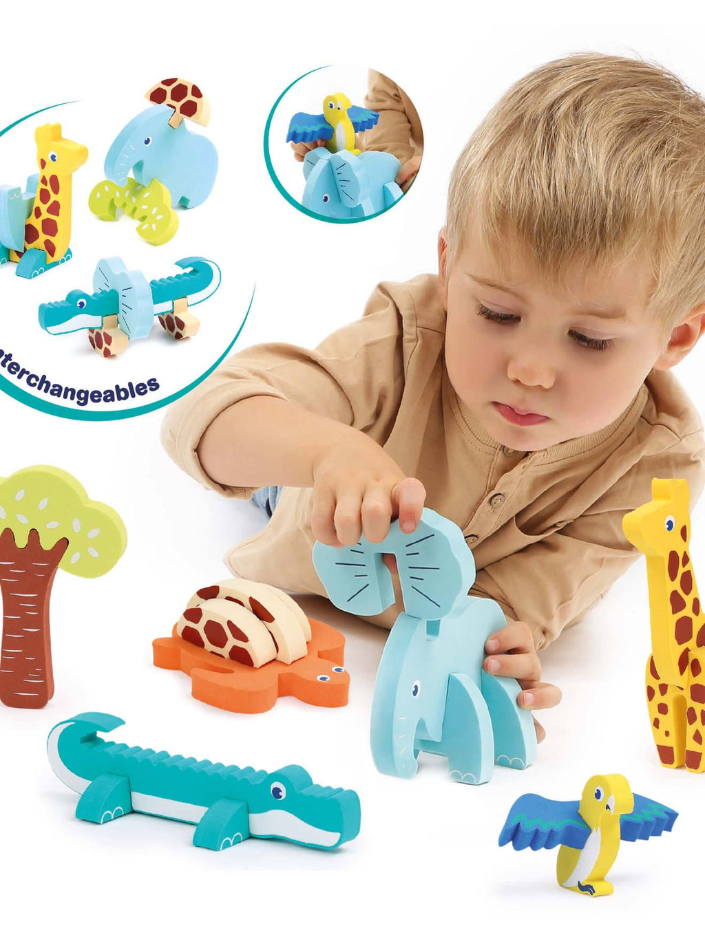 Puzzle 3D en mousse - multicolore
