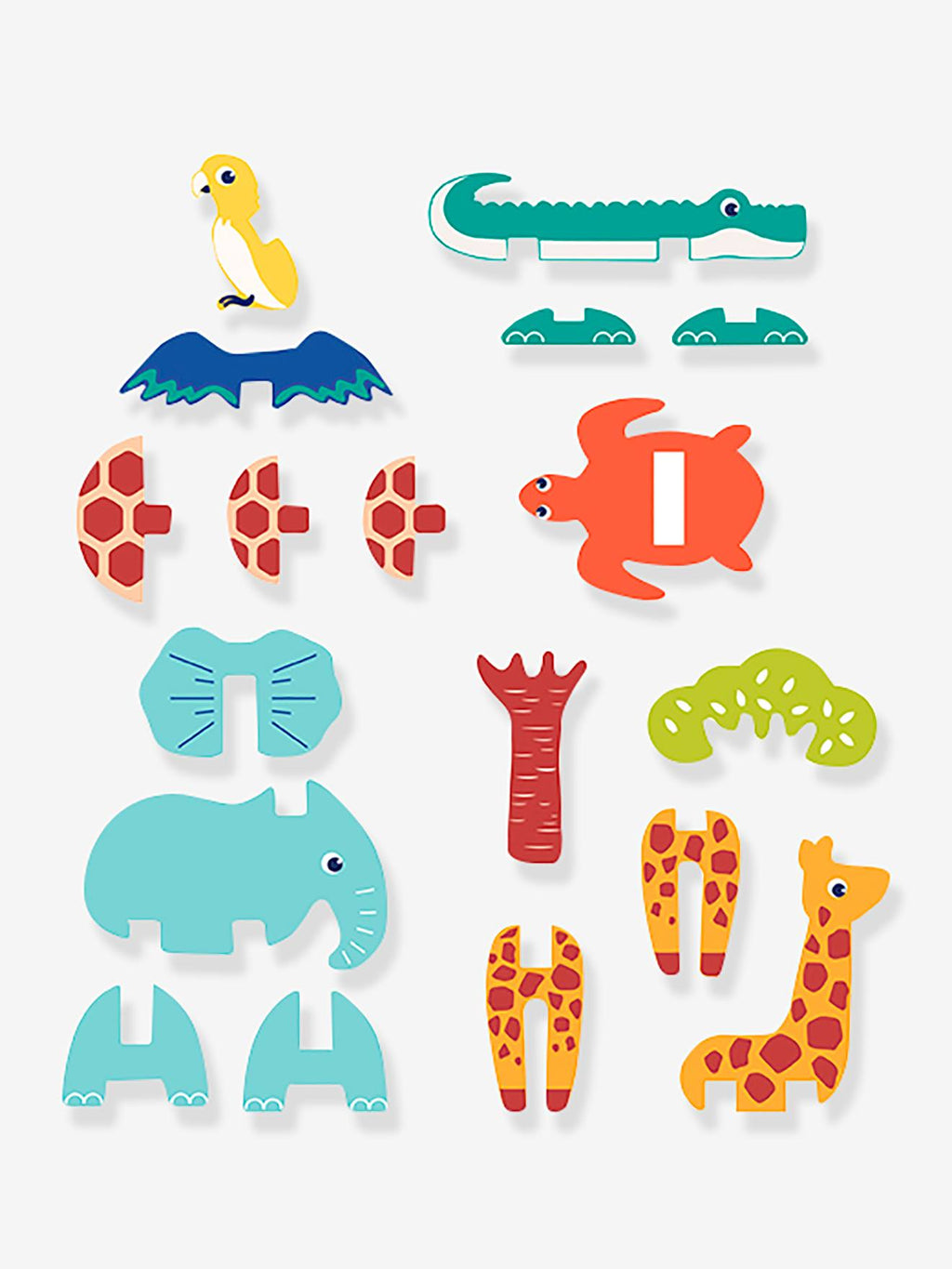 Puzzle 3D en mousse - multicolore