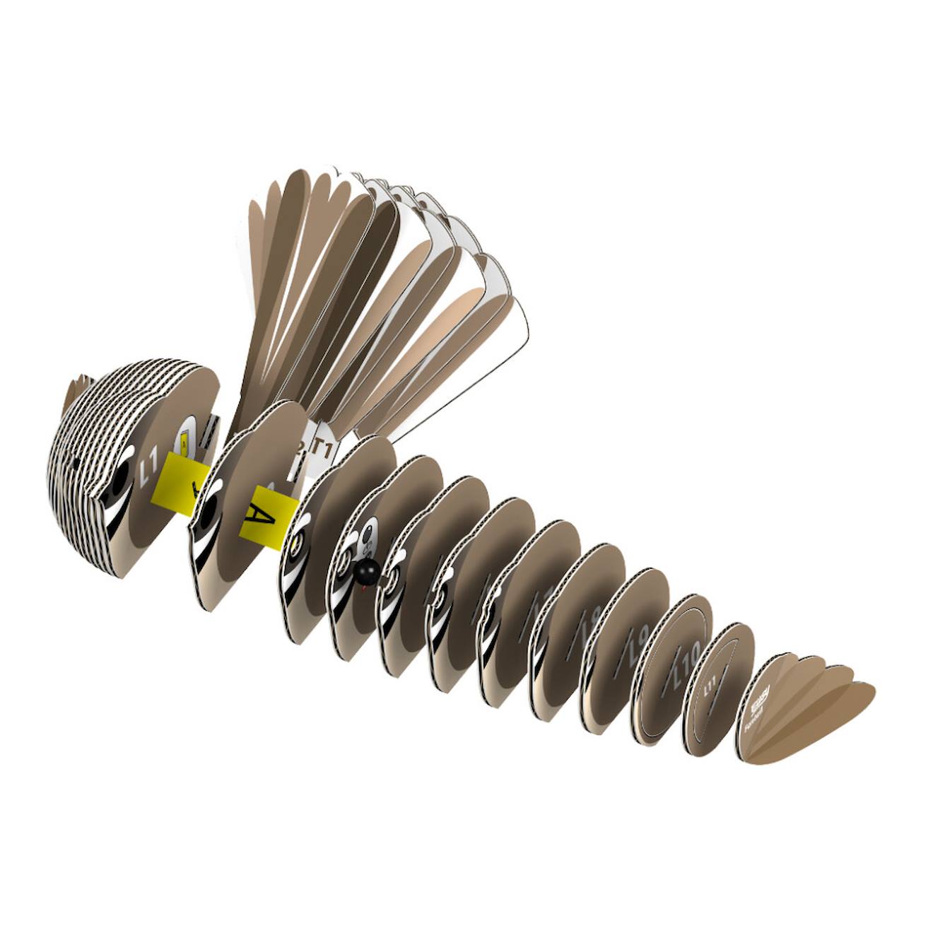 Puzzle 3D - fantail brown