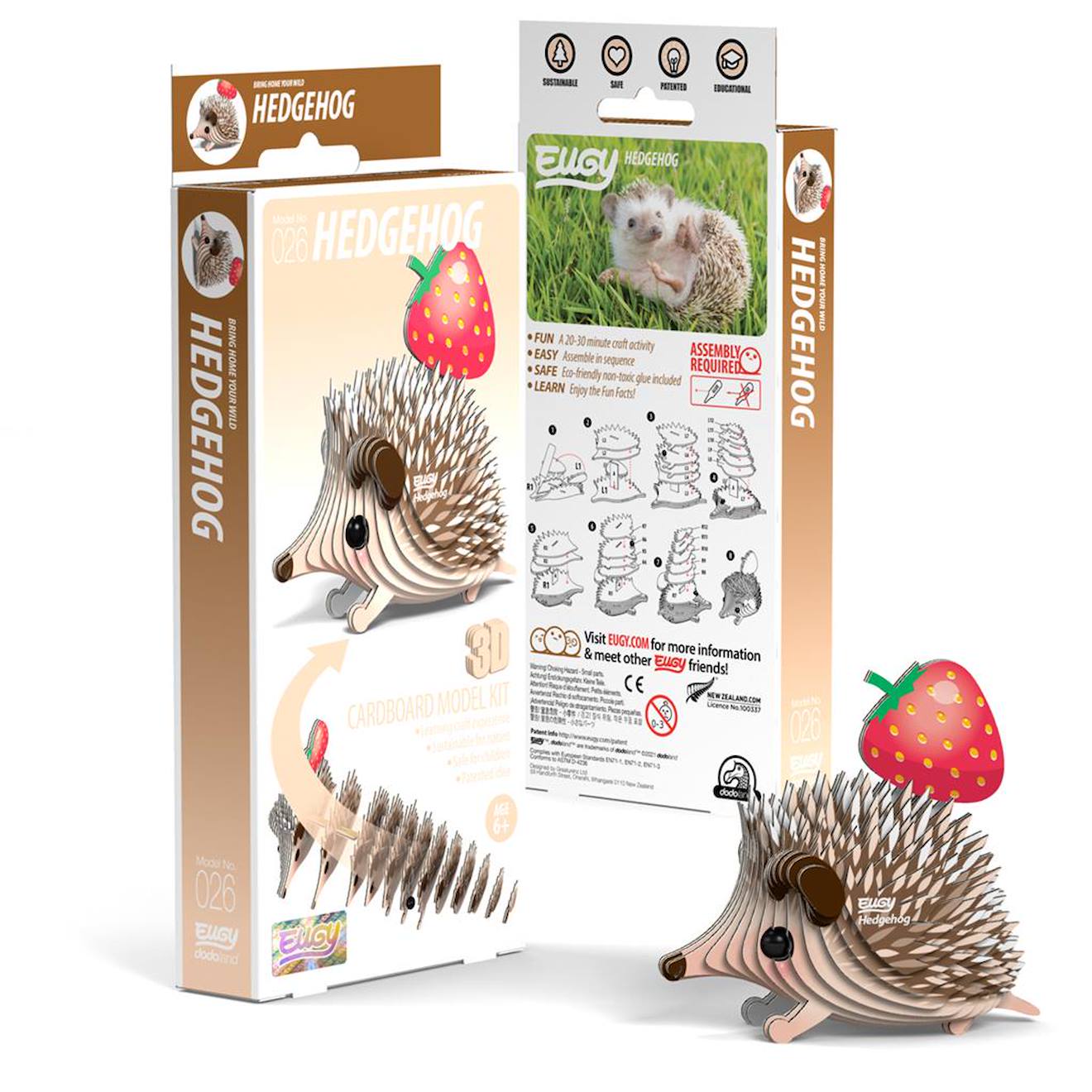 Puzzle 3D - hérisson brown