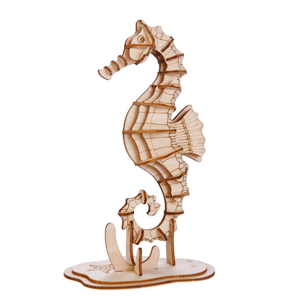Puzzle 3D Hippocampe - Maquette Bois Kikkerland