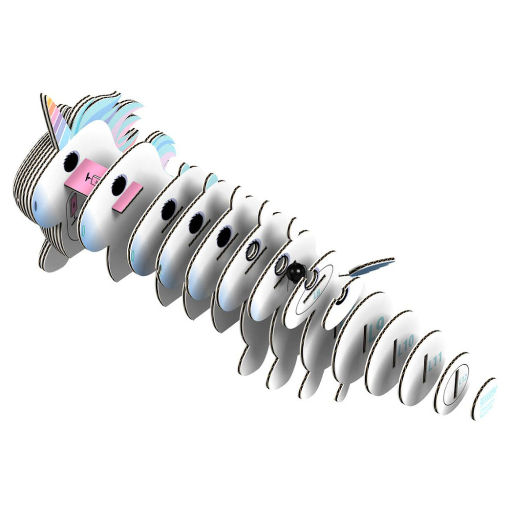 Puzzle 3D - licorne ciel white