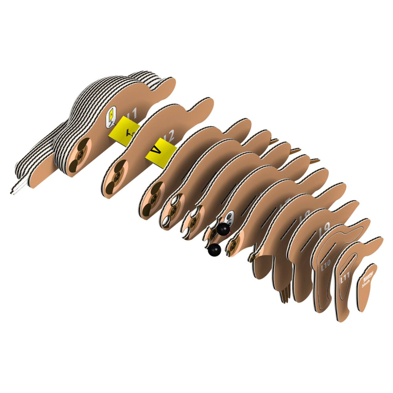 Puzzle 3D - paresseux brown