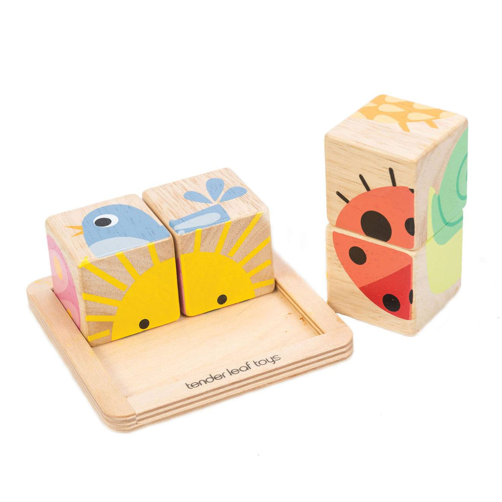 Puzzle 4 cubes beige
