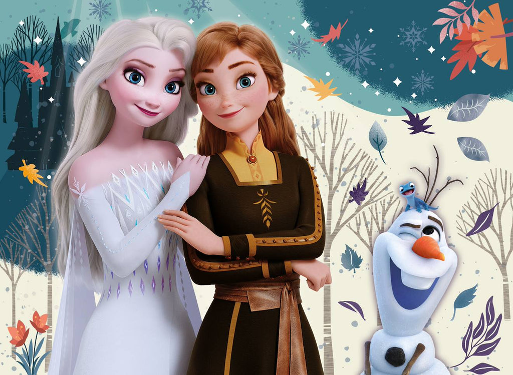 Puzzle 48 pièces mini double face Frozen, dès 3 ans multicolore