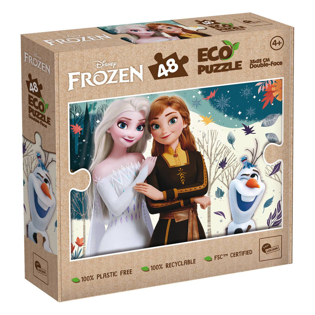 Puzzle 48 pièces mini double face Frozen, dès 3 ans multicolore