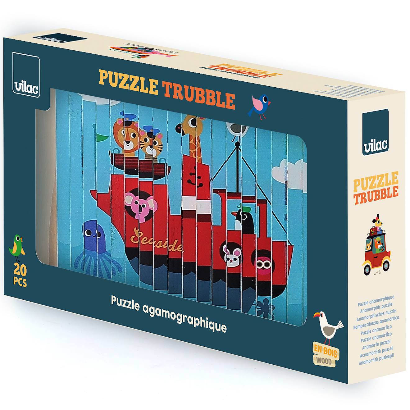 Puzzle 4d les transports bleu