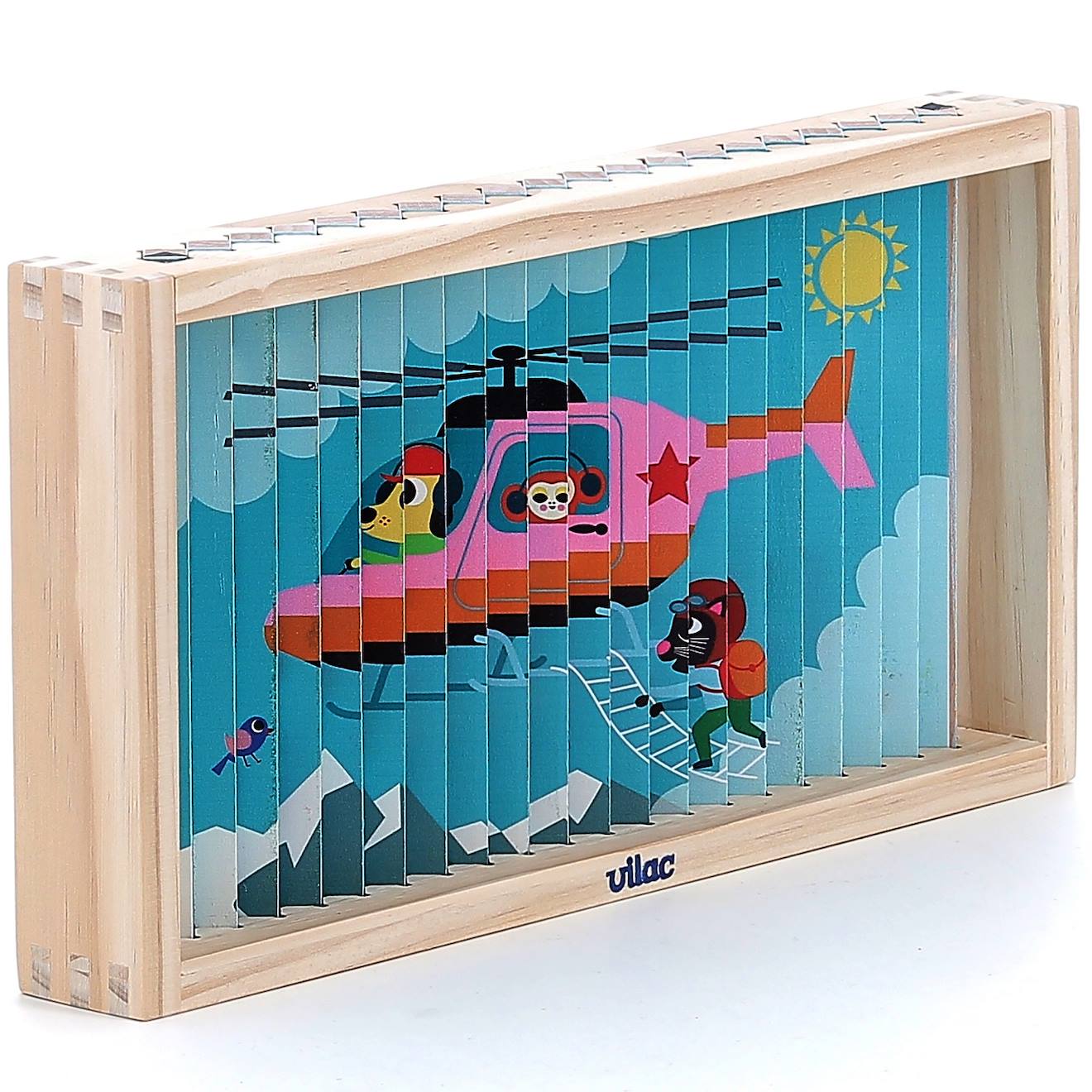 Puzzle 4d les transports bleu