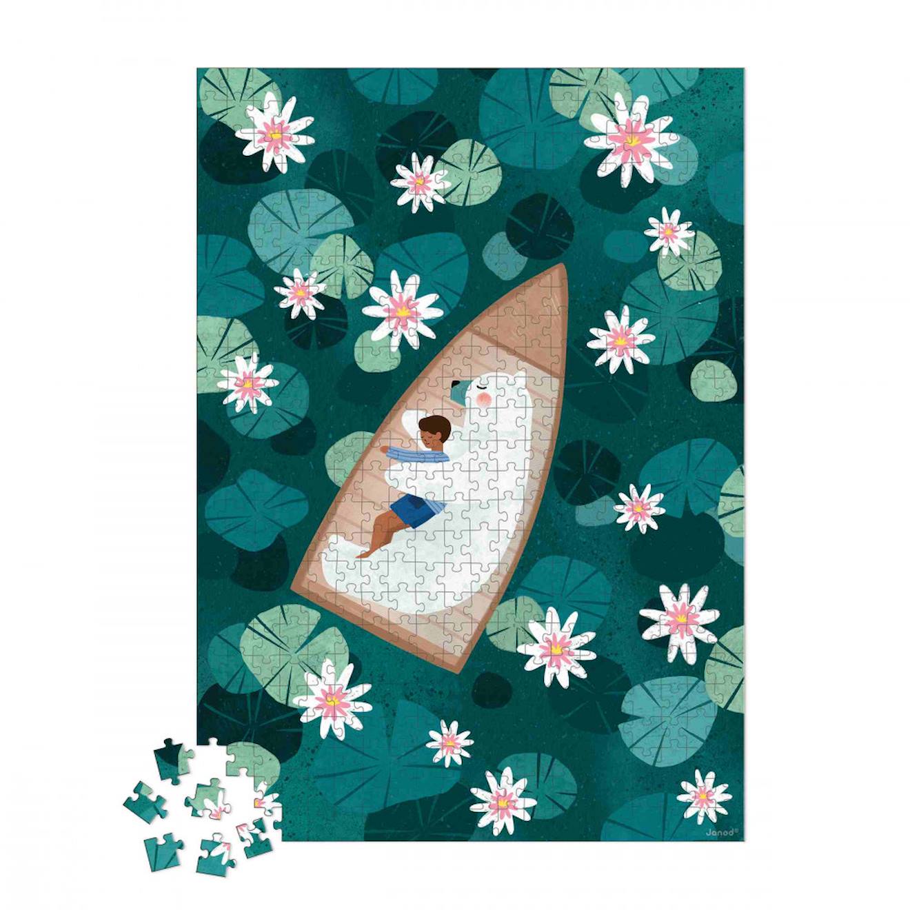Puzzle 500 pièces les nénuphars vert