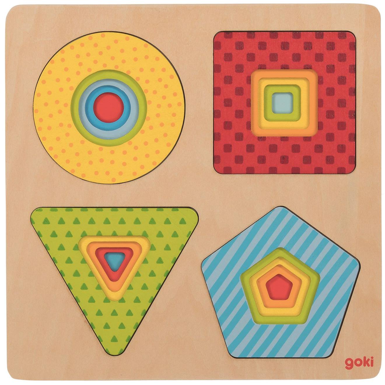 Puzzle à formes beige