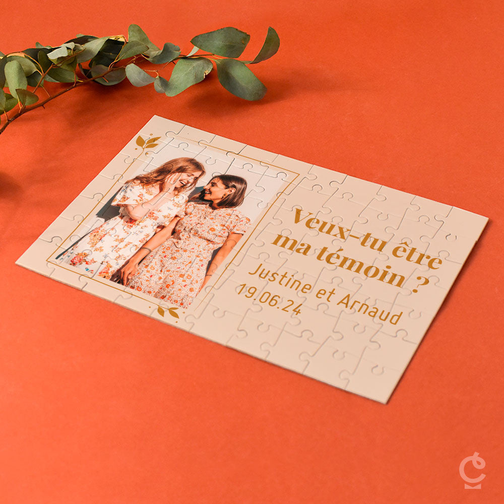 Puzzle A4 Annonce à Personnaliser - Annonce Bébé, Marraine, Parrain, Mariage - Puzzle Personnalisé