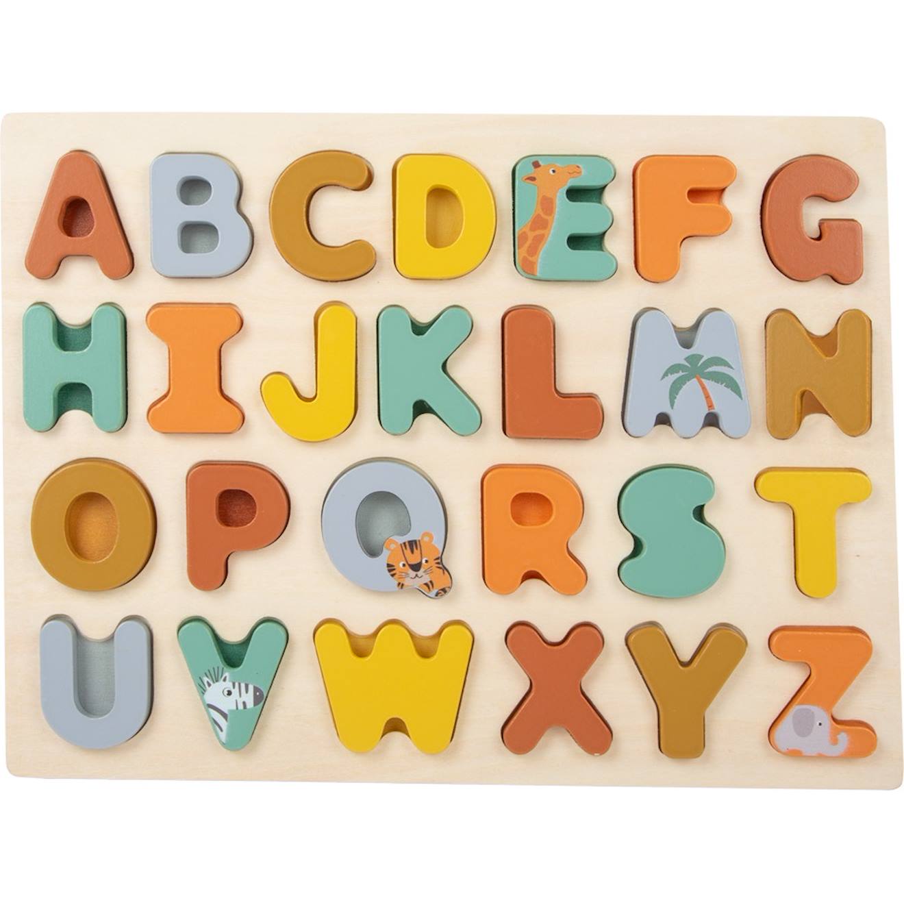 Puzzle abc safari beige