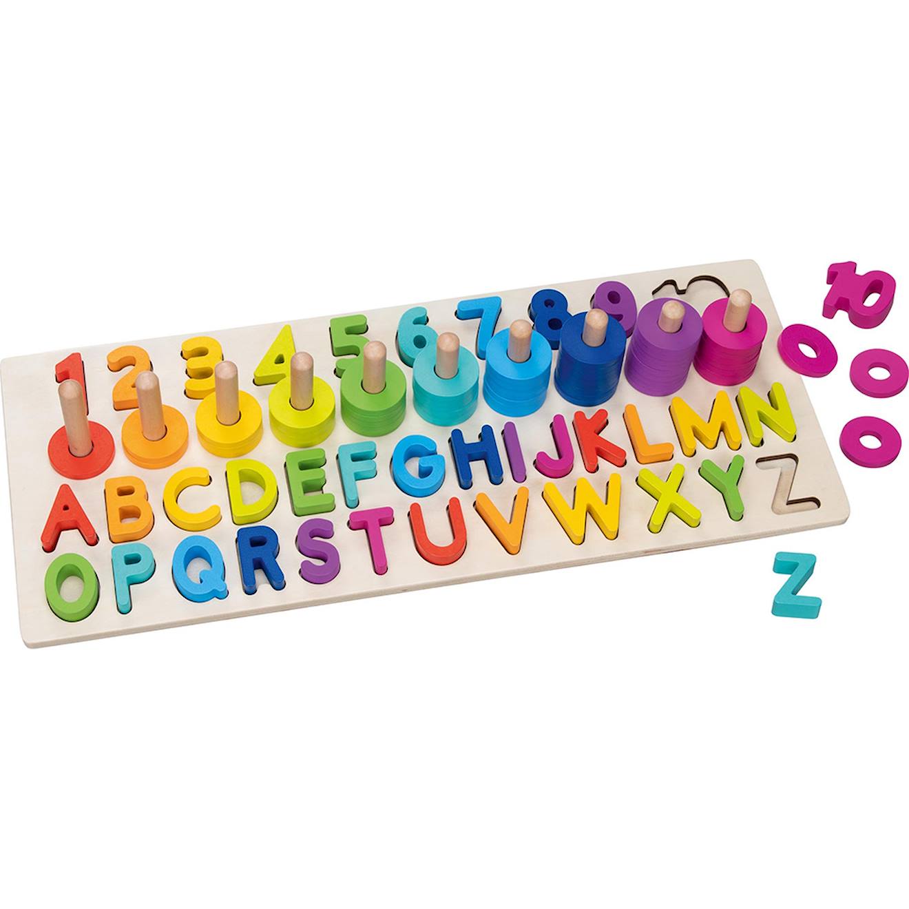 Puzzle alphanumérique multicolore