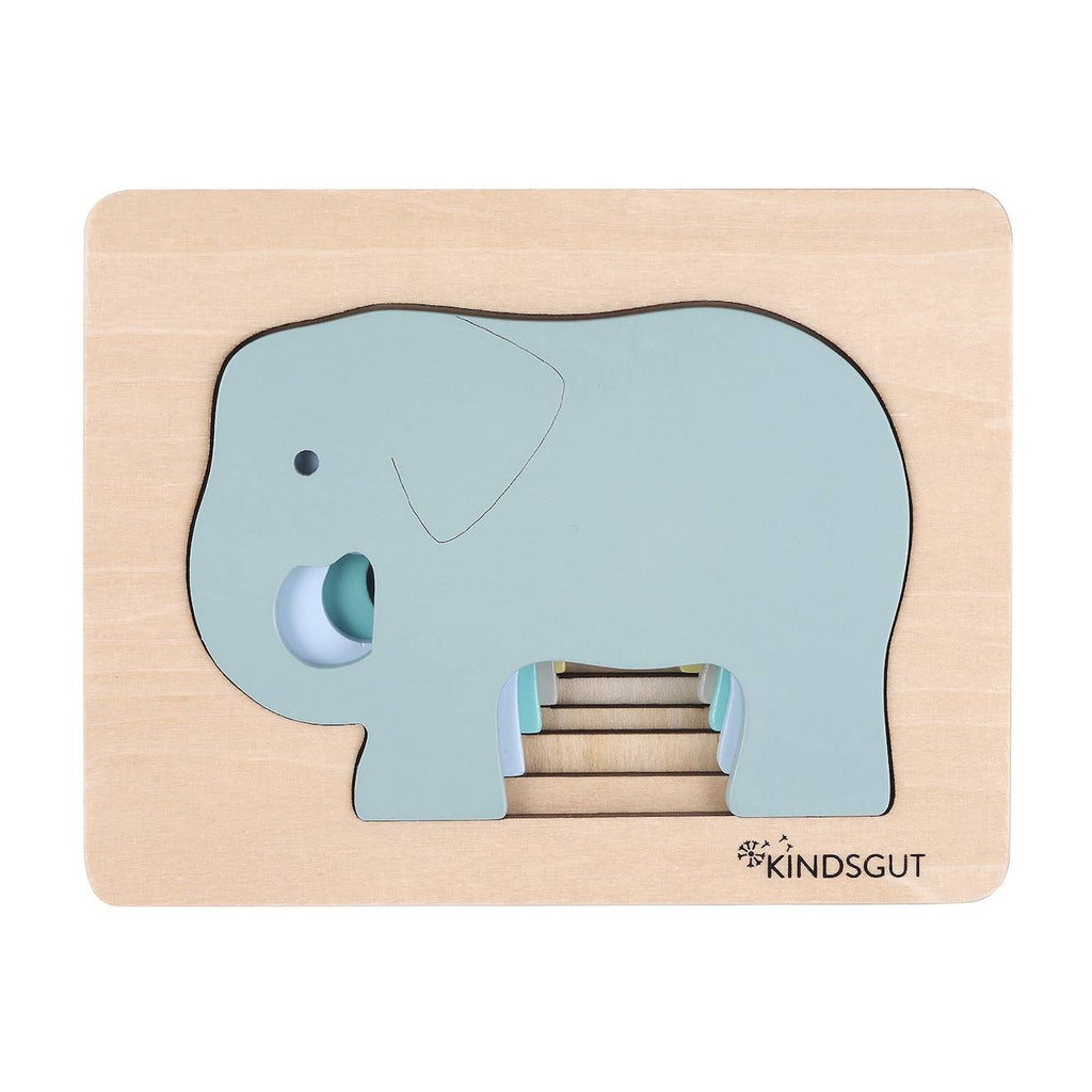 Puzzle animal en bois menthe