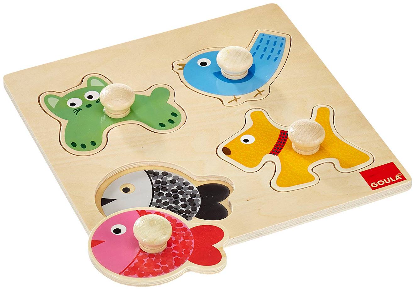 Puzzle animaux domestiques beige