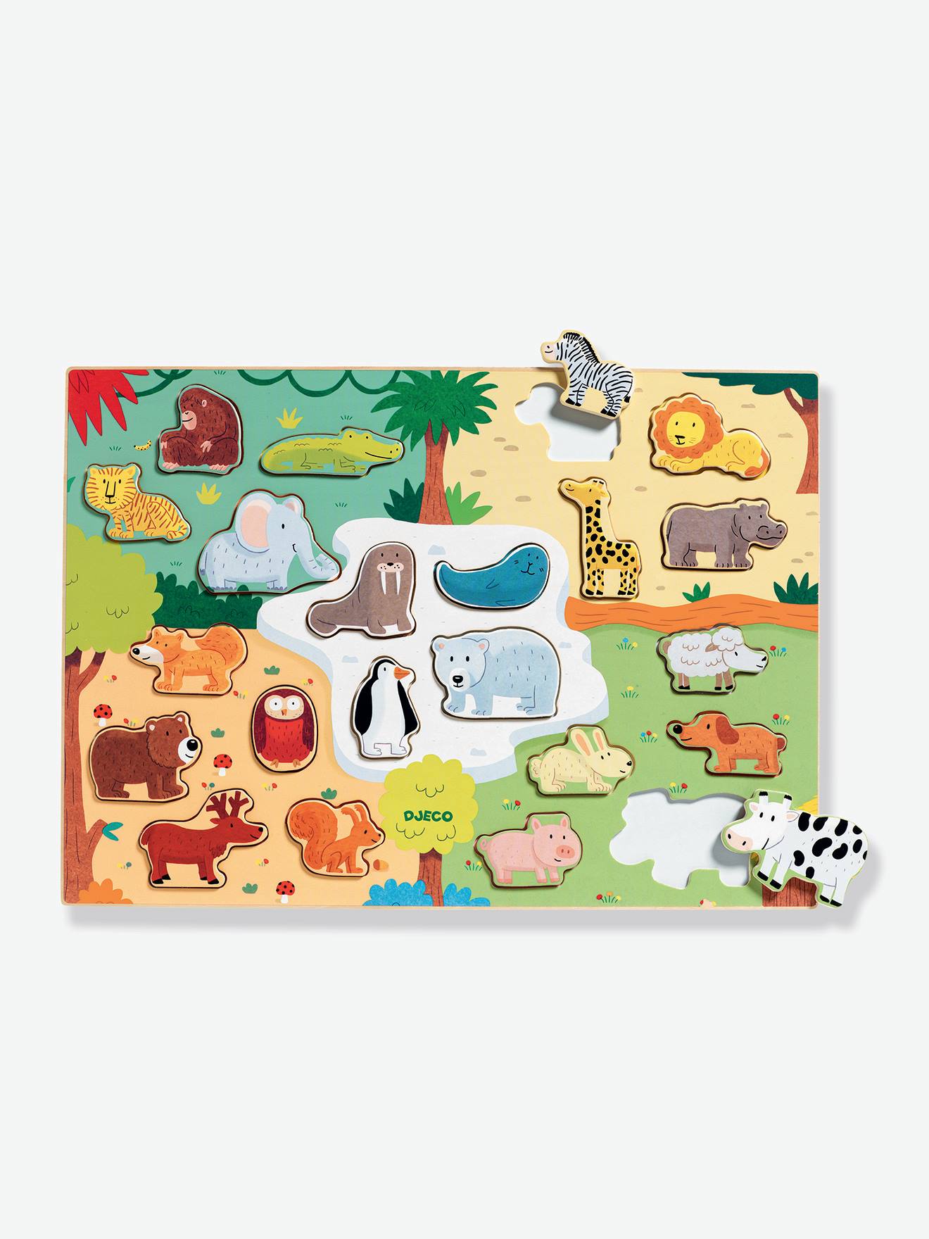 Puzzle animo en bois - multicolore