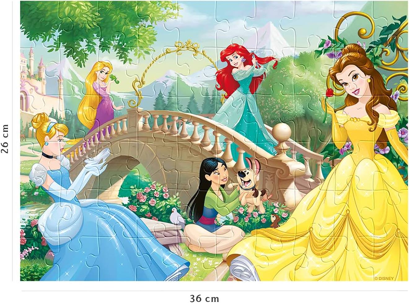 Puzzle après-midi entre Princesses Disney 60 pièces rose