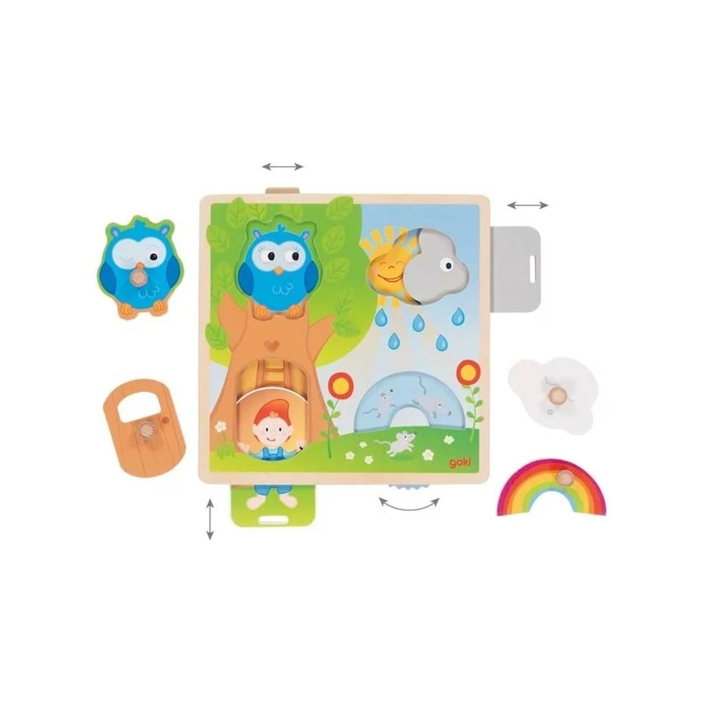 Puzzle avec images cachées - hibou beige