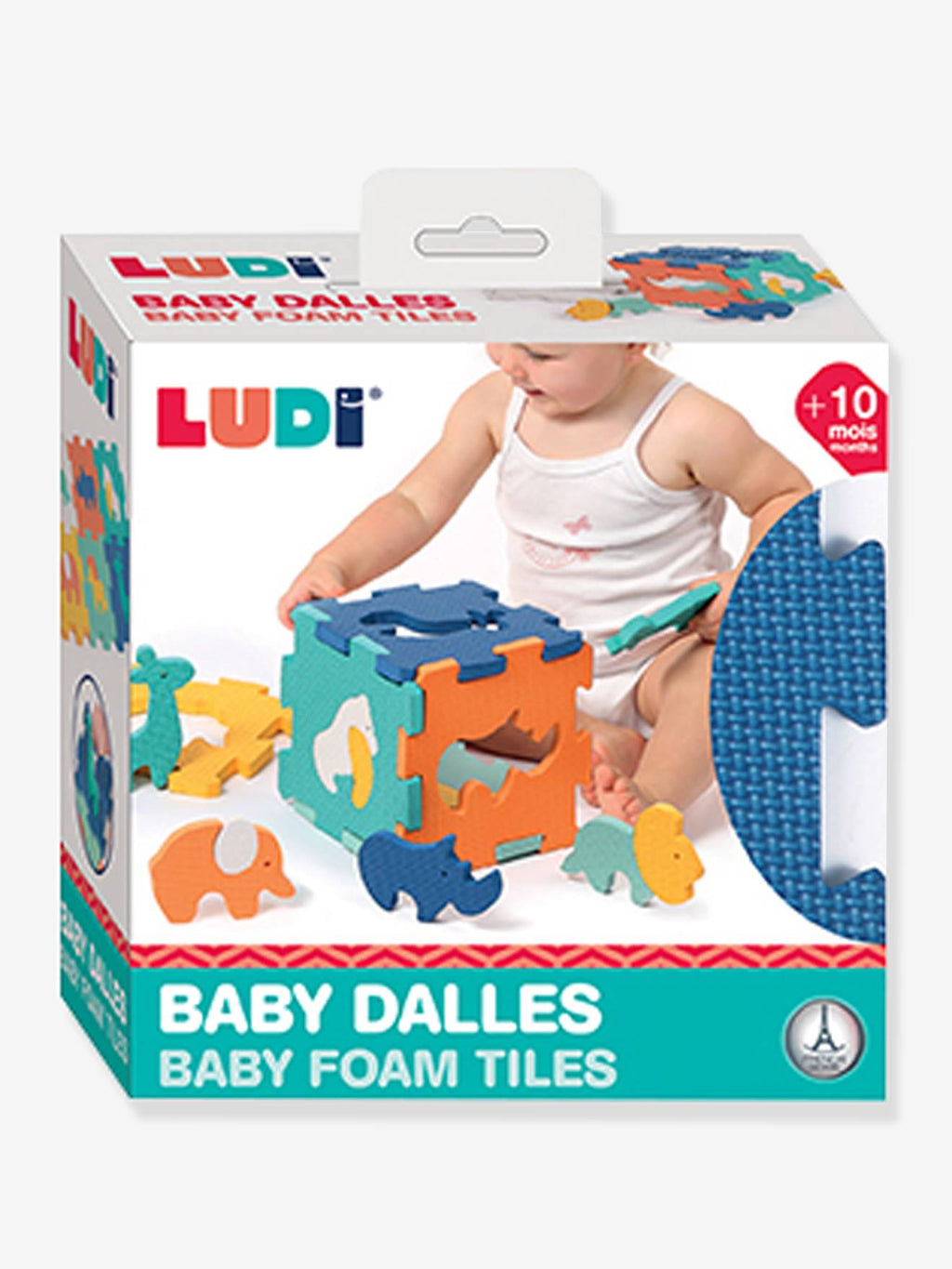 Puzzle baby dalles animaux multicolore