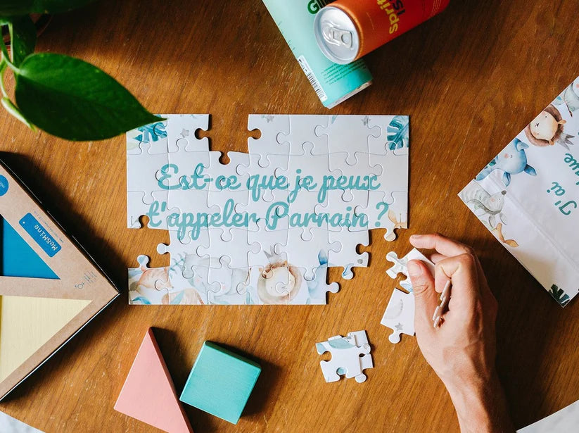Puzzle personnalisé – Le message surprise qui se dévoile pièce après pièce 🧩💛