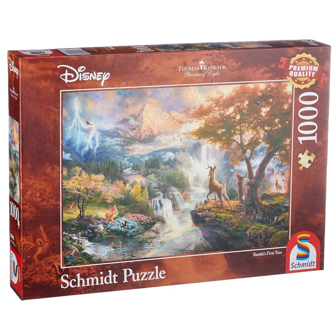 Puzzle bambi 1000 pièces orange