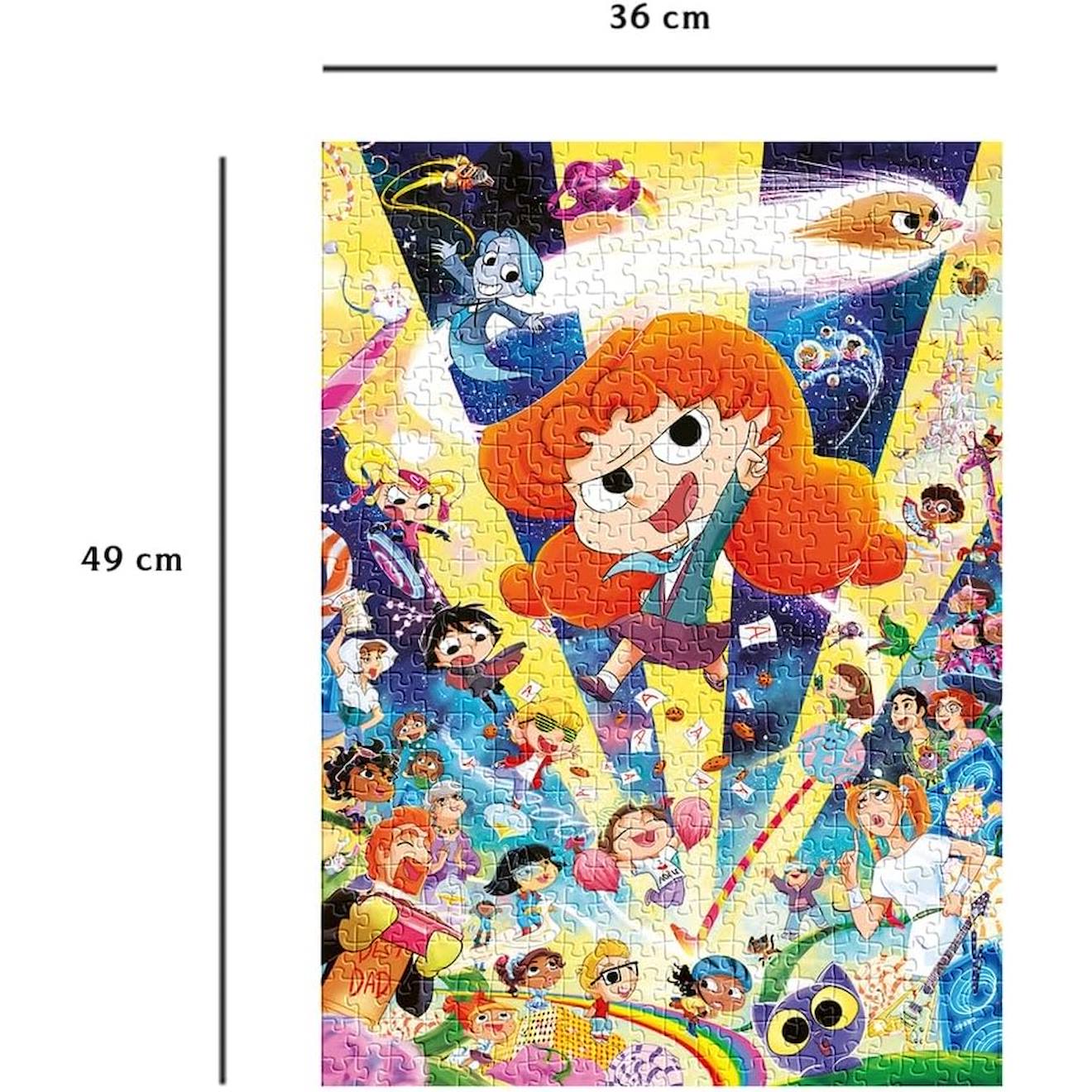 Puzzle bizarres mortelle adèle 500 pièces blanc