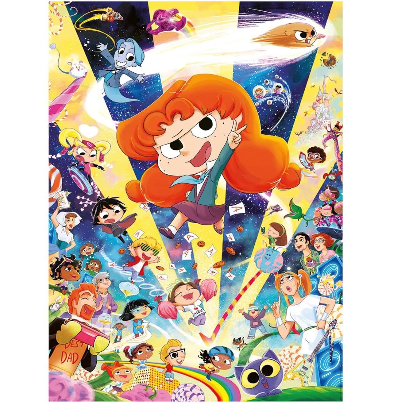 Puzzle bizarres mortelle adèle 500 pièces blanc