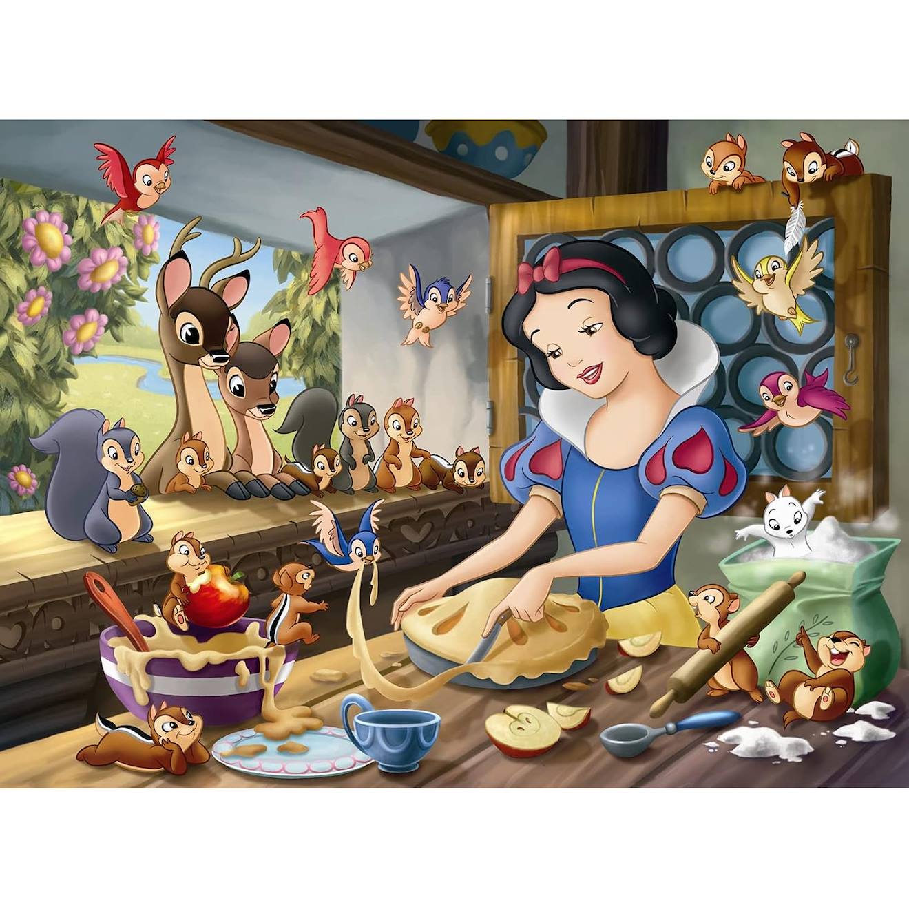 Puzzle blanche neige 60 pièces beige
