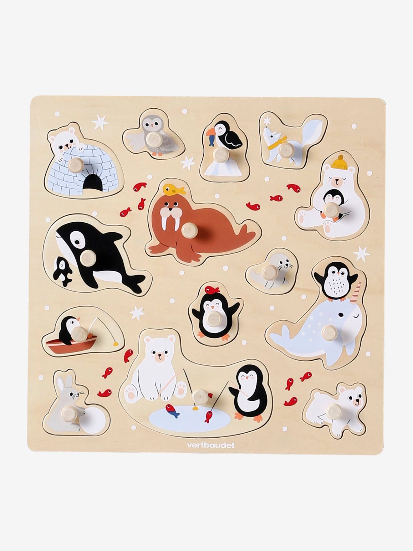 Puzzle boutons banquise en bois FSC bois