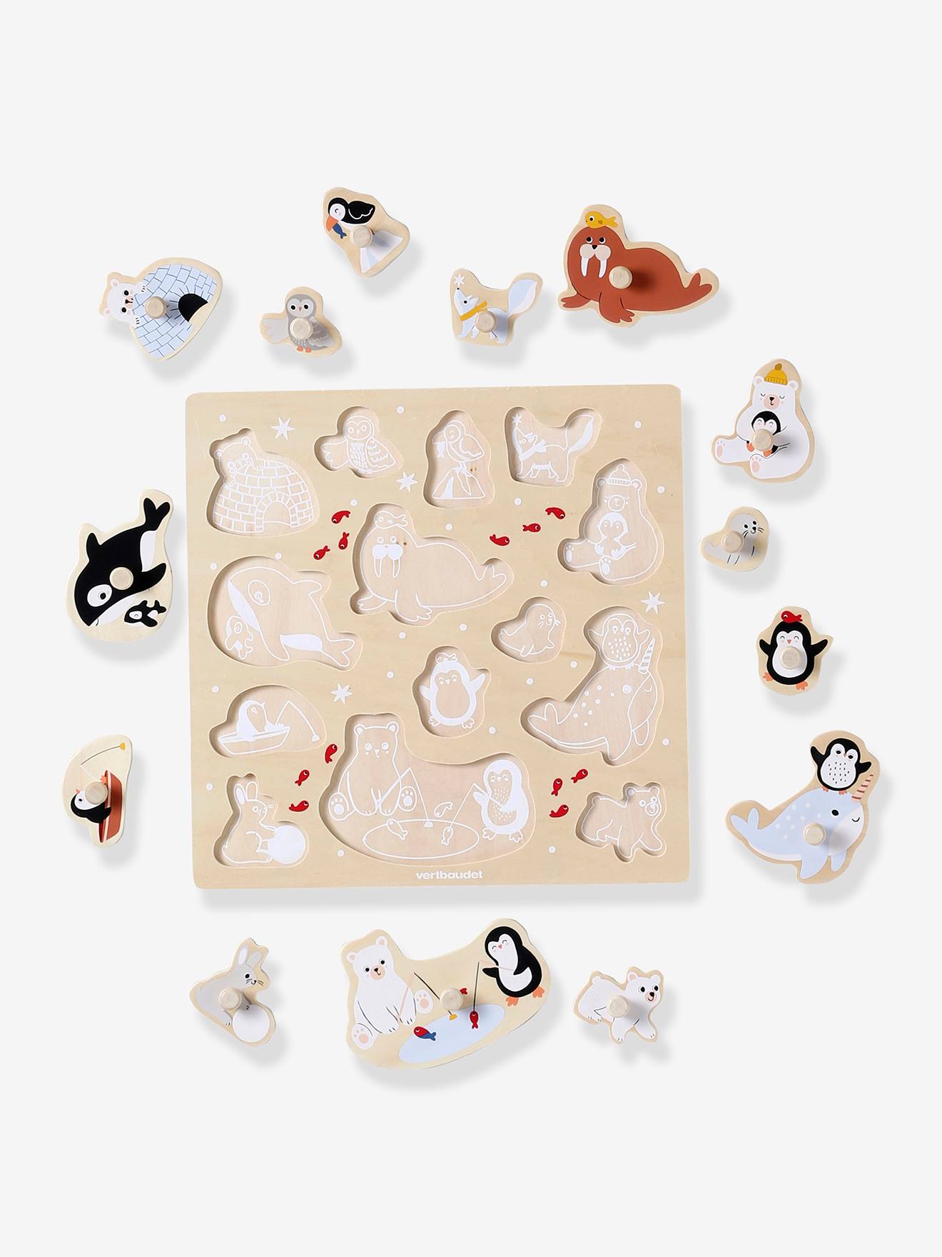 Puzzle boutons banquise en bois FSC bois