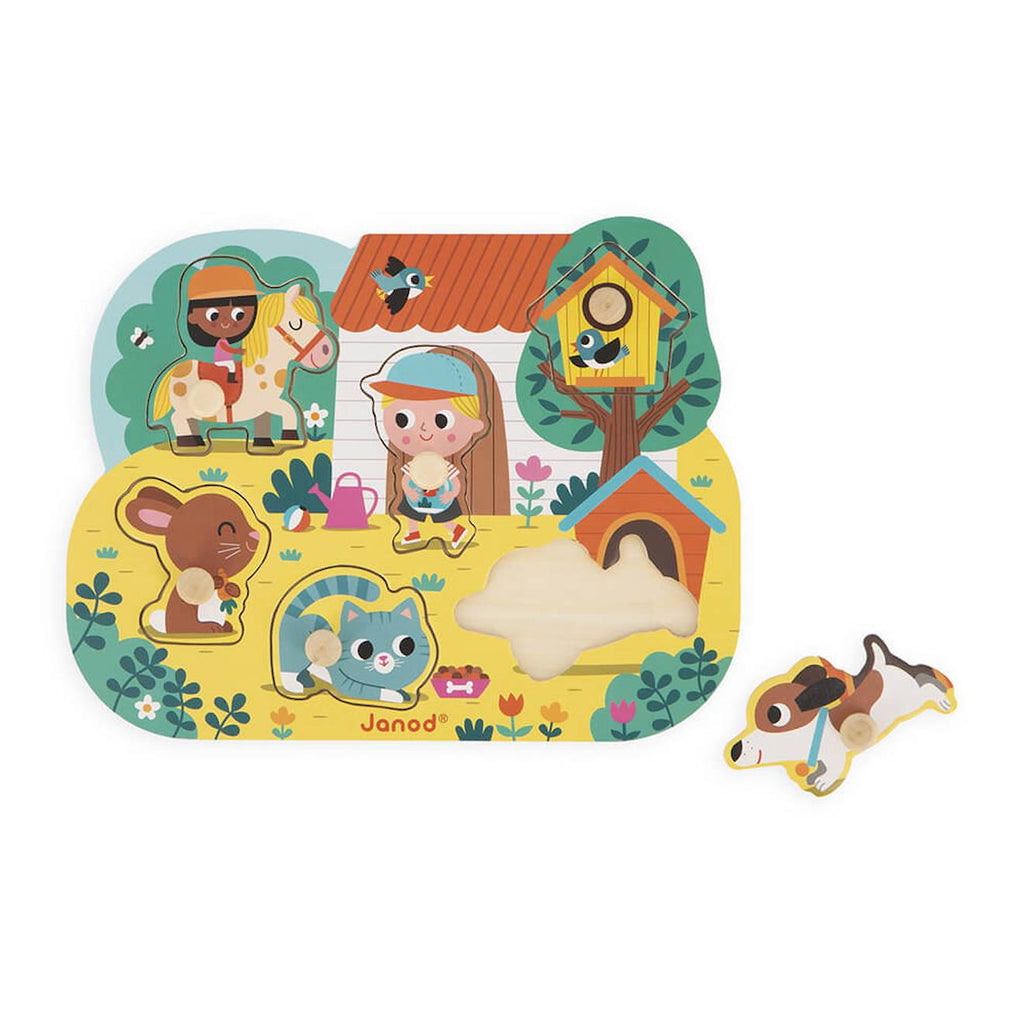 Puzzle campagne 6 pièces multicolore