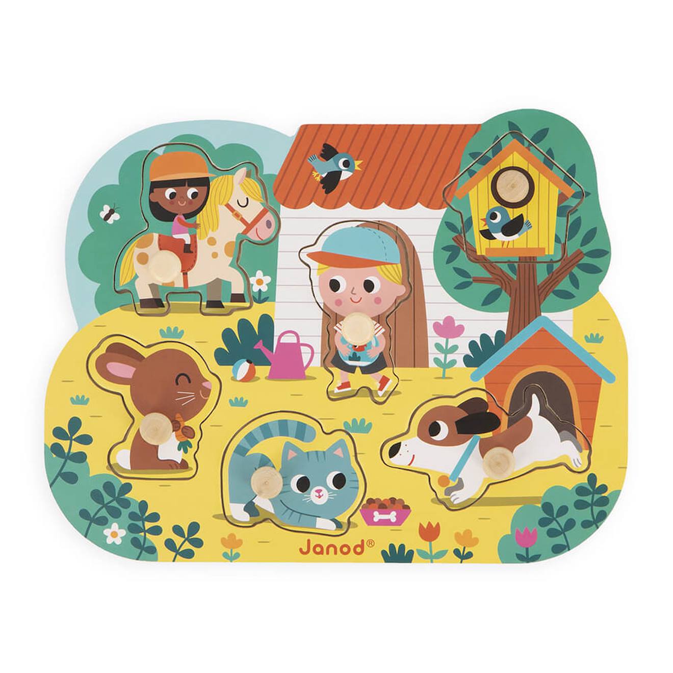 Puzzle campagne 6 pièces multicolore