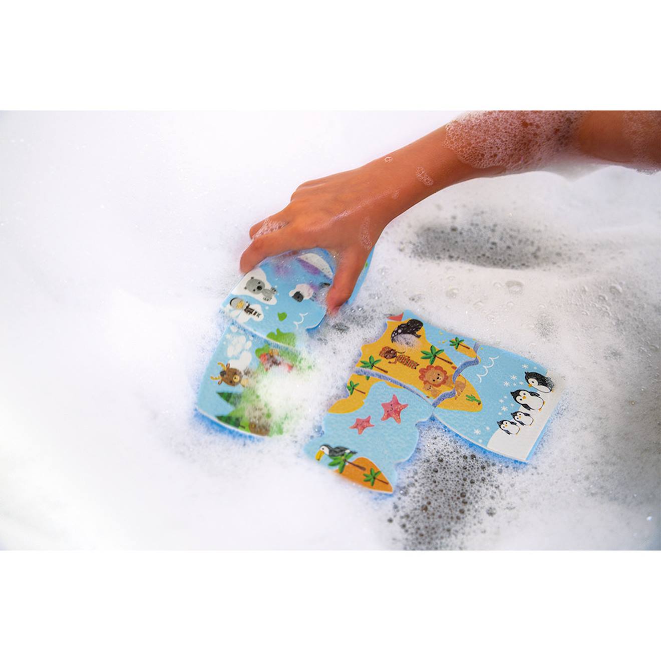 Puzzle carte des explorateurs du bain multicolore