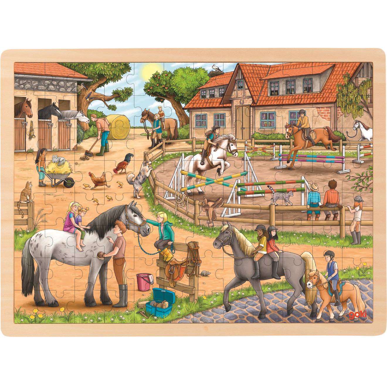 Puzzle centre équestre beige
