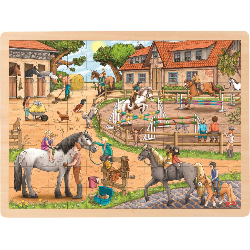 Puzzle centre équestre beige