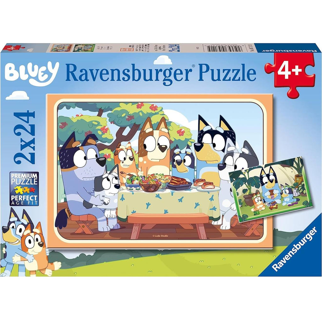 Puzzle c'est parti avec Bluey 2x24 pièces bleu