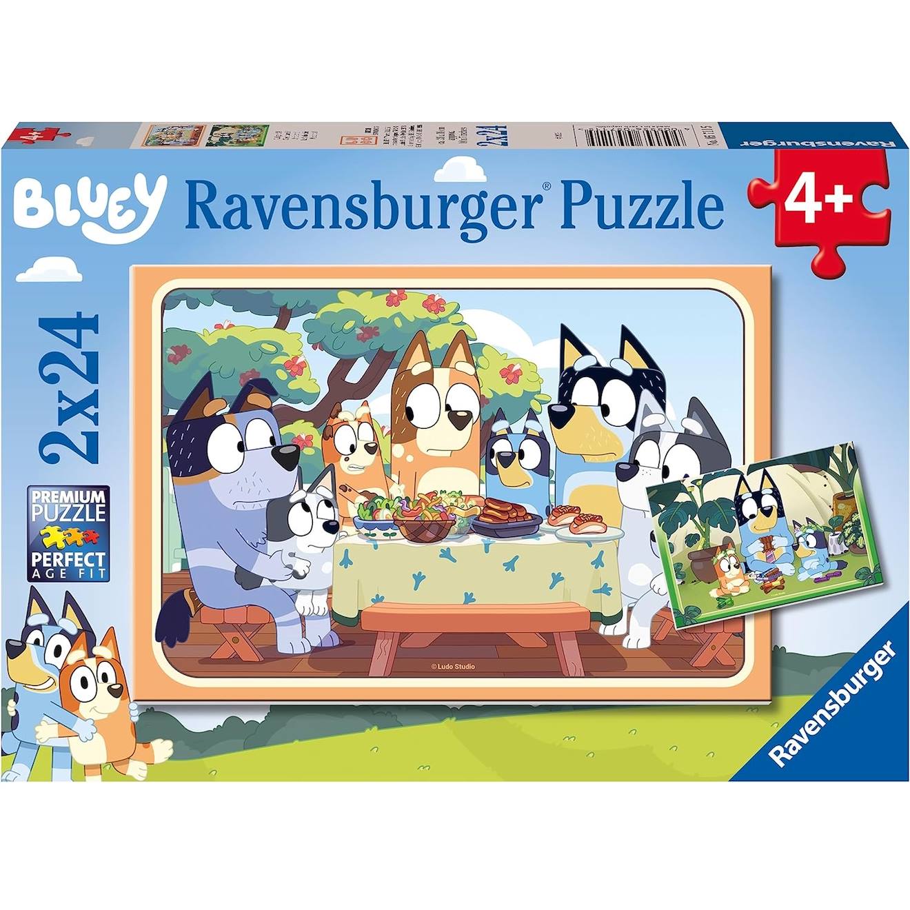 Puzzle c'est parti avec Bluey 2x24 pièces bleu