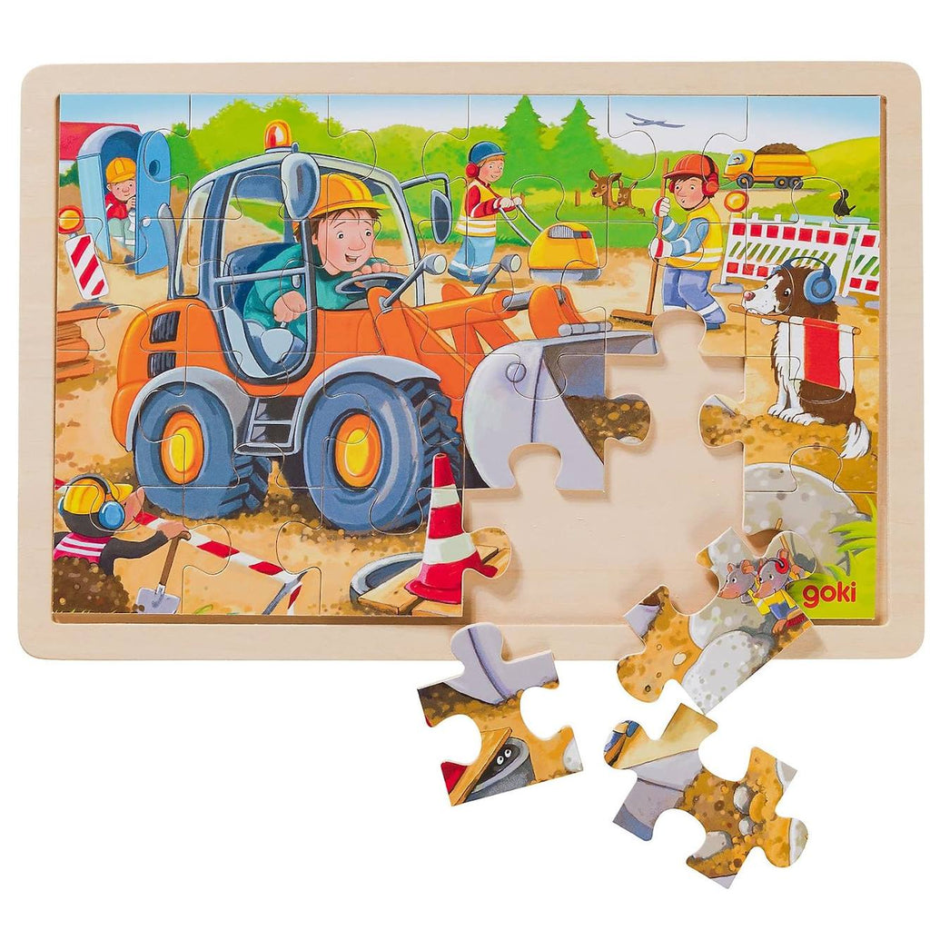 Puzzle chantier 24 pièces beige