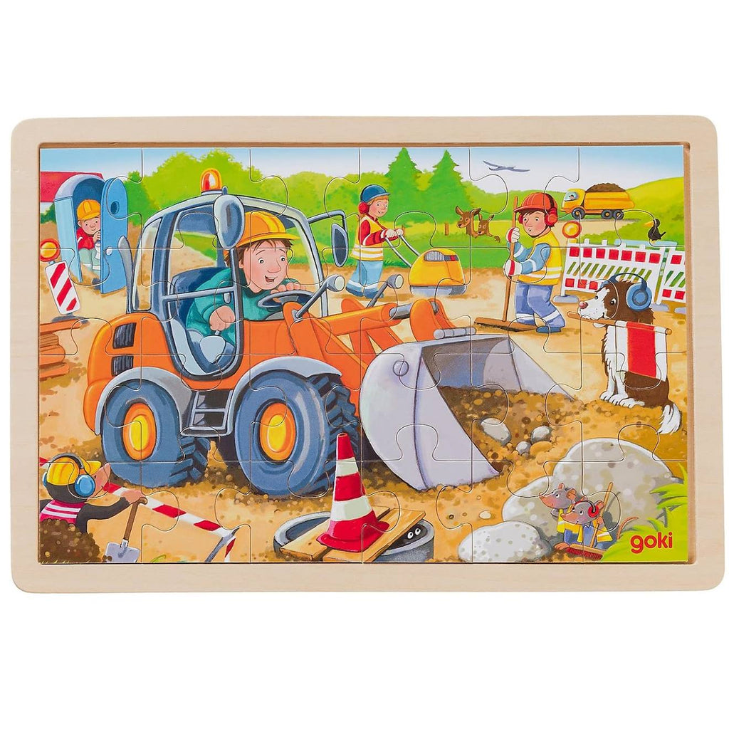 Puzzle chantier 24 pièces beige