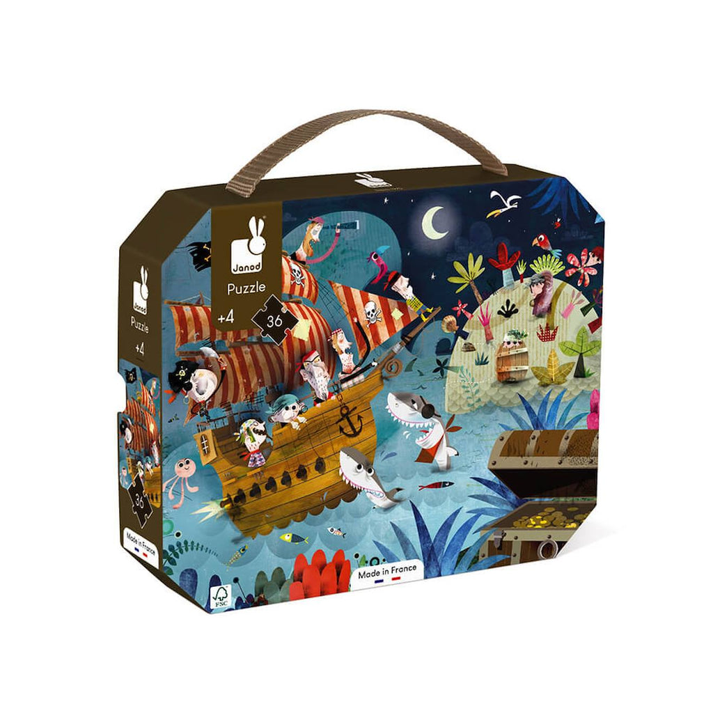 Puzzle chasse au trésor 36 pièces marron