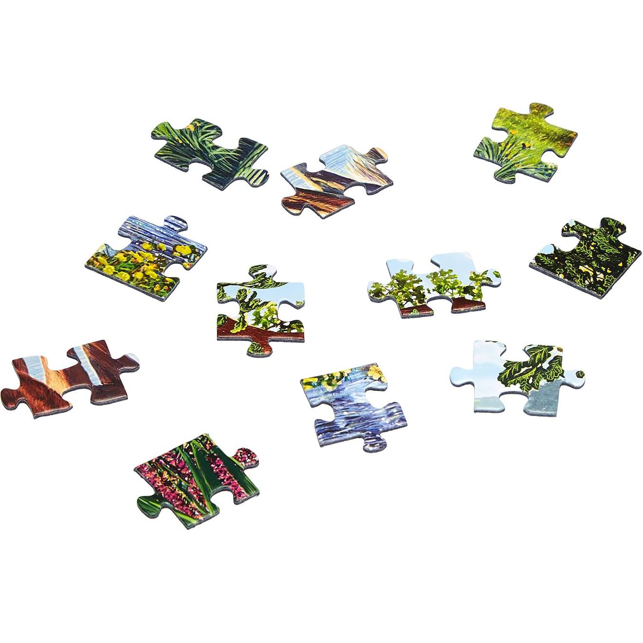 Puzzle chevaux dans le ruisseau 150 pièces bleu