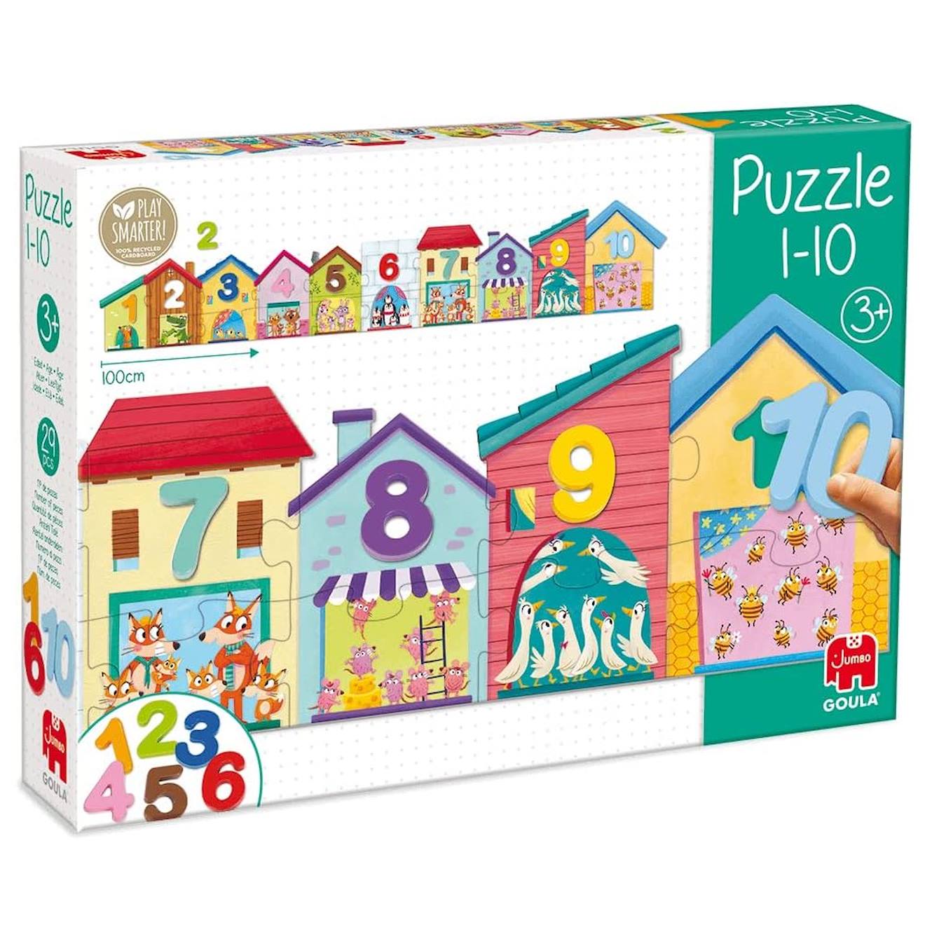 Puzzle chiffres de 1 à 10 blanc