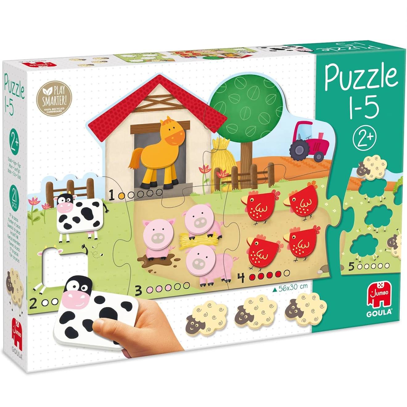 Puzzle chiffres de 1 à 5 blanc
