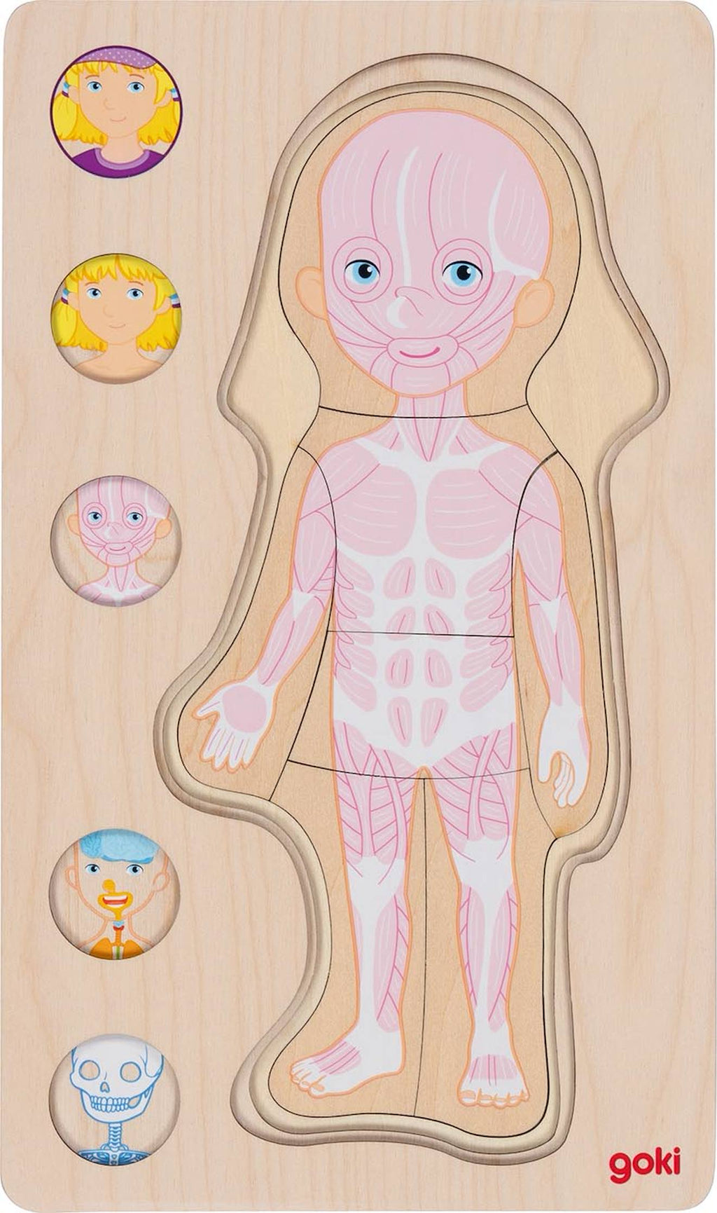 Puzzle corps humain, fille beige