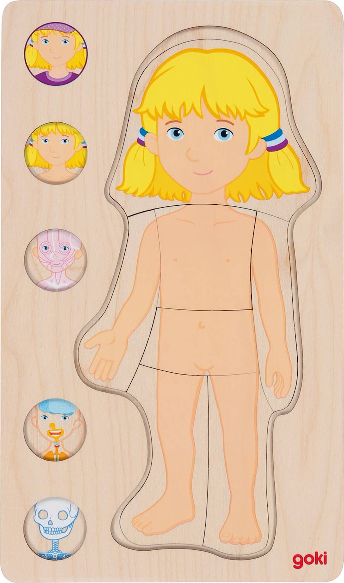 Puzzle corps humain, fille beige